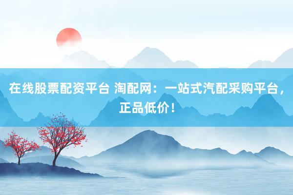 在线股票配资平台 淘配网：一站式汽配采购平台，正品低价！