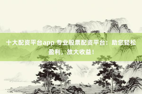 十大配资平台app 专业股票配资平台：助您轻松盈利，放大收益！