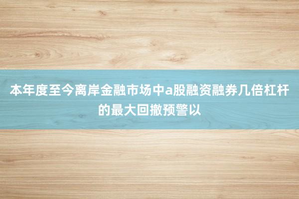 本年度至今离岸金融市场中a股融资融券几倍杠杆的最大回撤预警以