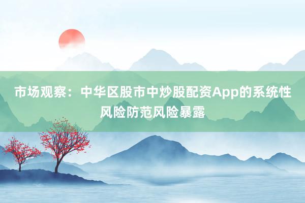 市场观察：中华区股市中炒股配资App的系统性风险防范风险暴露
